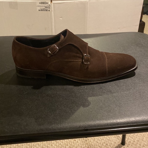 Monte Rosso Brown Suede Monk Strap Shoes Size 11 main image 8